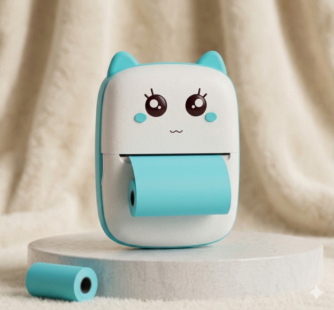 Mini Imprimante Photo Portable Chat-Mignon – Imprimez Vos Souvenirs Instantanément