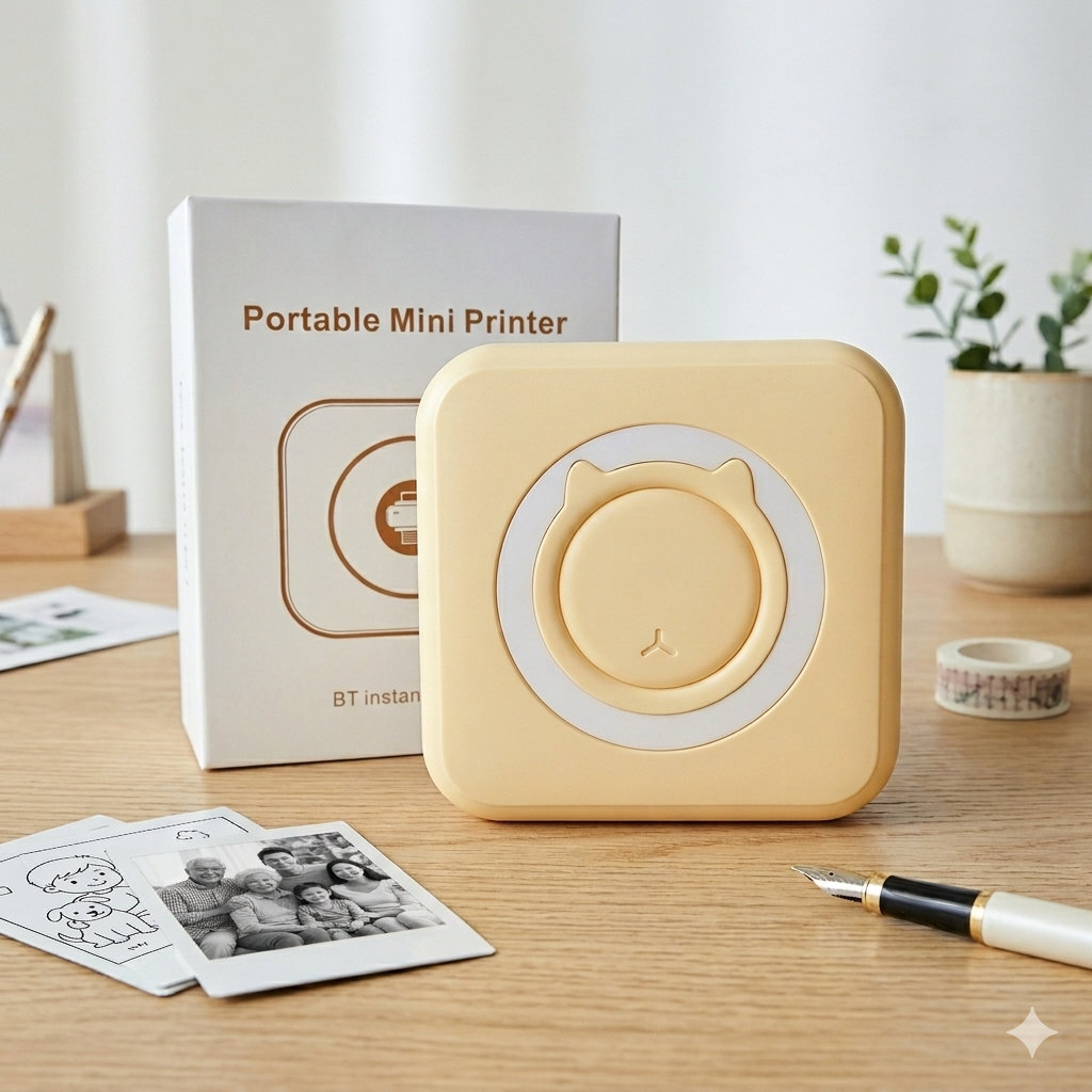 Mini Imprimante Photo Portable-Imprimez Vos Souvenirs Instantanément