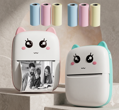 Mini Imprimante Photo Portable Chat-Mignon – Imprimez Vos Souvenirs Instantanément